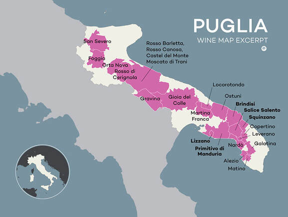 Tìm hiểu về vùng làm rượu vang Puglia